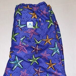 Peter Millar Starfish Pattern Swim Trunks Size XL Atlantic Blue  0049